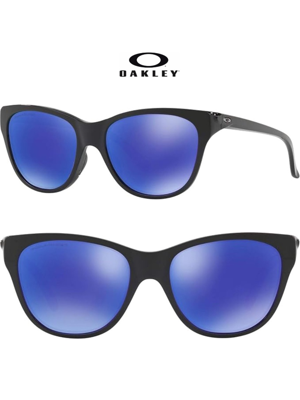 Oakley Hold Out OO9357-0255 Polarized Polished Black/Violet Iridium Sunglasses